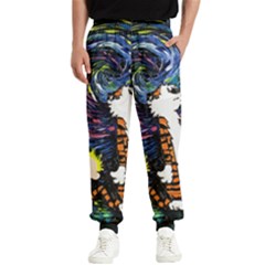 Cartoon Art Starry Night Van Gogh Men s Elastic Waist Pants by Modalart