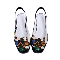 Cartoon Art Starry Night Van Gogh Women s Classic Slingback Heels by Modalart