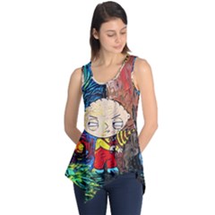 Cartoon Starry Night Vincent Van Gogh Sleeveless Tunic by Modalart