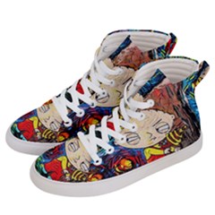 Cartoon Starry Night Vincent Van Gogh Men s Hi-top Skate Sneakers by Modalart