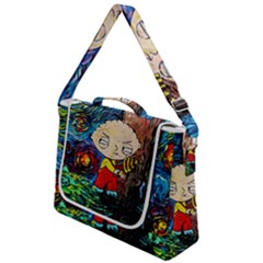 Cartoon Starry Night Vincent Van Gogh Box Up Messenger Bag by Modalart