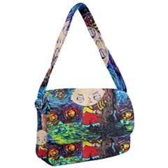 Cartoon Starry Night Vincent Van Gogh Courier Bag by Modalart