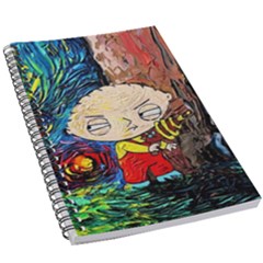 Cartoon Starry Night Vincent Van Gogh 5 5  X 8 5  Notebook by Modalart