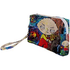 Cartoon Starry Night Vincent Van Gogh Wristlet Pouch Bag (small) by Modalart