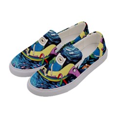 Adventure Time Art Starry Night Van Gogh Women s Canvas Slip Ons by Modalart