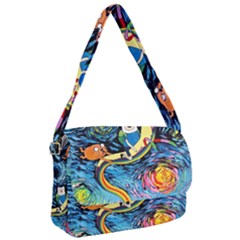 Adventure Time Art Starry Night Van Gogh Courier Bag by Modalart