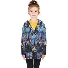 Castle Hogwarts Starry Night Print Van Gogh Parody Kids  Double Breasted Button Coat by Modalart