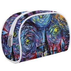 Castle Hogwarts Starry Night Print Van Gogh Parody Make Up Case (large) by Modalart