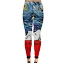 Dog House Vincent Van Gogh s Starry Night Parody Everyday Leggings  View2