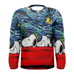 Dog House Vincent Van Gogh s Starry Night Parody Men s Long Sleeve T-shirt by Modalart