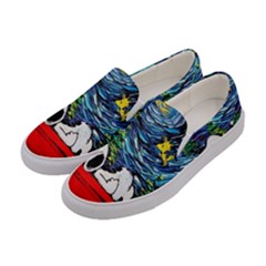 Dog House Vincent Van Gogh s Starry Night Parody Women s Canvas Slip Ons by Modalart