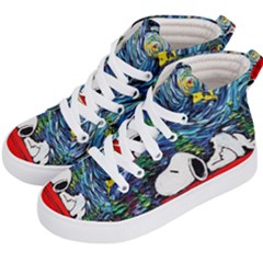 Dog House Vincent Van Gogh s Starry Night Parody Kids  Hi-top Skate Sneakers by Modalart