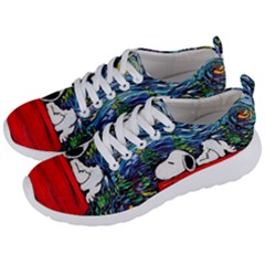 Dog House Vincent Van Gogh s Starry Night Parody Men s Lightweight Sports Shoes by Modalart