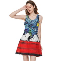 Dog House Vincent Van Gogh s Starry Night Parody Inside Out Racerback Dress by Modalart