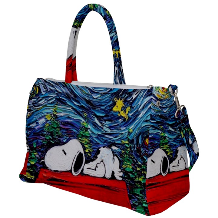 Dog House Vincent Van Gogh s Starry Night Parody Duffel Travel Bag