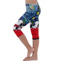 Dog House Vincent Van Gogh s Starry Night Parody Kids  Lightweight Velour Capri Leggings  View2