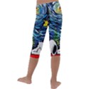 Dog House Vincent Van Gogh s Starry Night Parody Kids  Lightweight Velour Capri Leggings  View4