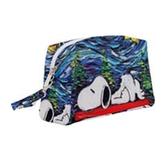 Dog House Vincent Van Gogh s Starry Night Parody Wristlet Pouch Bag (medium) by Modalart