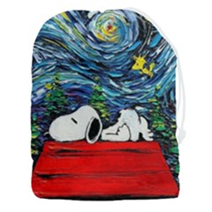 Dog House Vincent Van Gogh s Starry Night Parody Drawstring Pouch (3xl) by Modalart