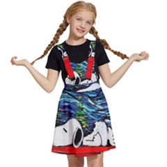 Dog House Vincent Van Gogh s Starry Night Parody Kids  Apron Dress by Modalart