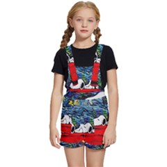 Dog House Vincent Van Gogh s Starry Night Parody Kids  Short Overalls by Modalart