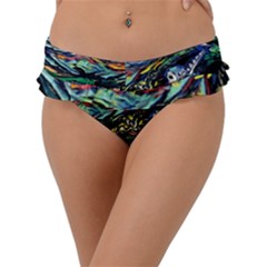 The Great Wall Nature Painting Starry Night Van Gogh Frill Bikini Bottoms by Modalart