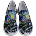 The Great Wall Nature Painting Starry Night Van Gogh Women s Lightweight Slip Ons View1