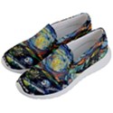 The Great Wall Nature Painting Starry Night Van Gogh Women s Lightweight Slip Ons View2