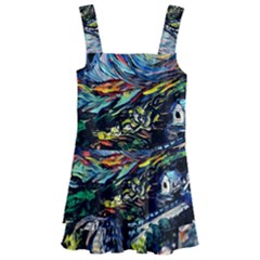 The Great Wall Nature Painting Starry Night Van Gogh Kids  Layered Skirt Swimsuit by Modalart