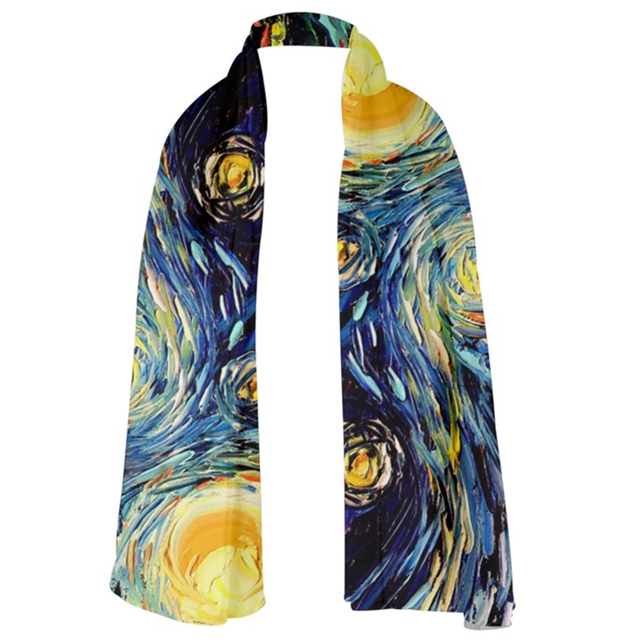 The Great Wall Nature Painting Starry Night Van Gogh Lightweight Scarf 