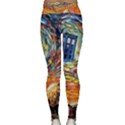 Tardis Starry Night Doctor Who Van Gogh Parody Classic Yoga Leggings View2