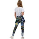 The Great Wall Nature Painting Starry Night Van Gogh Kids  Skirted Pants View2