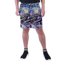 The Great Wall Nature Painting Starry Night Van Gogh Men s Pocket Shorts by Modalart