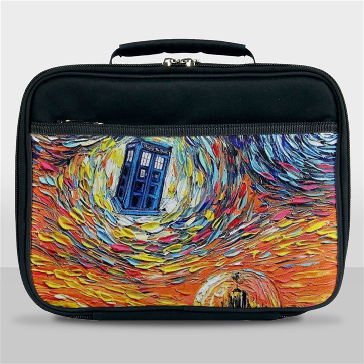 Tardis Starry Night Doctor Who Van Gogh Parody Lunch Bag