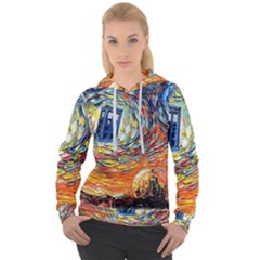 Tardis Starry Night Doctor Who Van Gogh Parody Women s Overhead Hoodie by Modalart