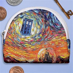 Tardis Starry Night Doctor Who Van Gogh Parody Horseshoe Style Canvas Pouch by Modalart