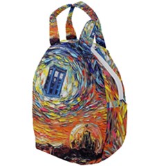 Tardis Starry Night Doctor Who Van Gogh Parody Travel Backpack by Modalart