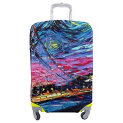 Golden Gate Bridge Starry Night Vincent Van Gogh Luggage Cover (medium) by Modalart