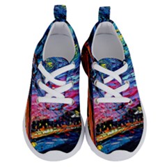 Golden Gate Bridge Starry Night Vincent Van Gogh Running Shoes by Modalart