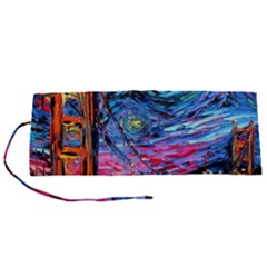 Golden Gate Bridge Starry Night Vincent Van Gogh Roll Up Canvas Pencil Holder (s) by Modalart