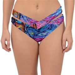 Golden Gate Bridge Starry Night Vincent Van Gogh Double Strap Halter Bikini Bottoms by Modalart