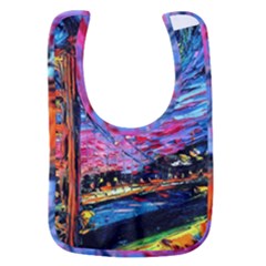 Golden Gate Bridge Starry Night Vincent Van Gogh Baby Bib by Modalart