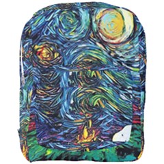 Dog Cartoon Starry Night Print Van Gogh Parody Full Print Backpack by Modalart