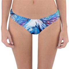 Mount Fuji Art Starry Night Van Gogh Reversible Hipster Bikini Bottoms