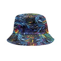 Dog Cartoon Starry Night Print Van Gogh Parody Bucket Hat by Modalart