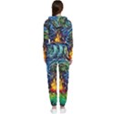 Dog Cartoon Starry Night Print Van Gogh Parody Cropped Zip Up Lounge Set View2