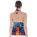 Lion Art Starry Night Van Gogh Tie Back Tankini Top View2