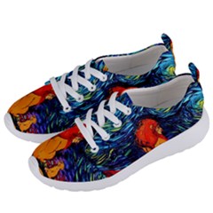 Lion Art Starry Night Van Gogh Women s Lightweight Sports Shoes by Modalart