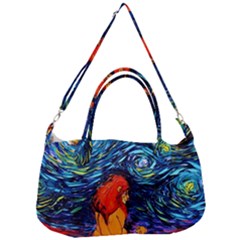 Lion Art Starry Night Van Gogh Removable Strap Handbag by Modalart