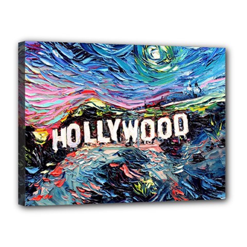 Hollywood Art Starry Night Van Gogh Canvas 16  X 12  (stretched) by Modalart